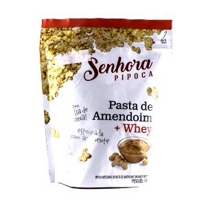 Quantas calorias em 1 xícara (25 g) Pipoca de Pasta de Amendoim + Whey?