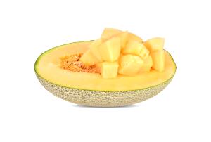 Quantas calorias em 1 Xícara, Cortadas Em Cubos Melões Cantalupo?