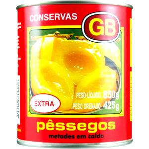 Quantas calorias em 1 Xícara, Cortados Em Metade Ou Fatiados Pêssegos (Sólido e Líquido, em Calda Extra Light, Enlatado)?