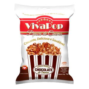 Quantas calorias em 1 xícara de chá (25 g) Pipoca Pronta Chocolate?