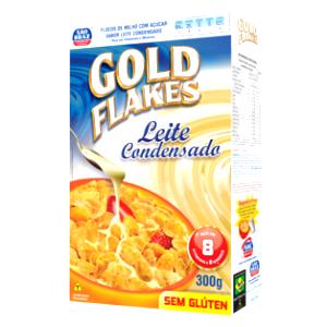 Quantas calorias em 1 xícara de chá (30 g) Gold Flakes Leite Condensado?