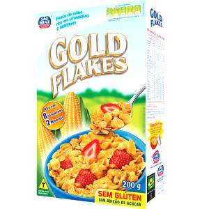 Quantas calorias em 1 xícara de chá (30 g) Gold Flakes?