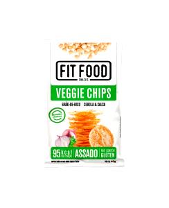 Quantas calorias em 1 xicara de cha (25 g) Veggie Chips Cebola e Salsa?