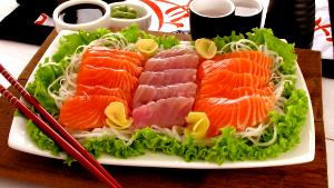 Quantas calorias em 1 Xícara Sashimi de Atum?