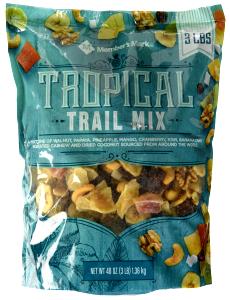Quantas calorias em 1 Xícara (140,0 G) Trail Mix tropical?