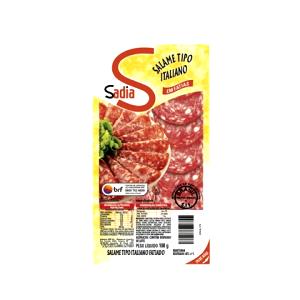 Quantas calorias em 10 fatias (40 g) Salame tipo Italiano?