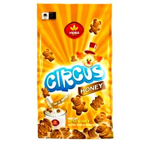 Quantas calorias em 10 unidades (30 g) Circus Cacau?