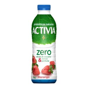 Quantas calorias em 100 g Activia Zero Morango?