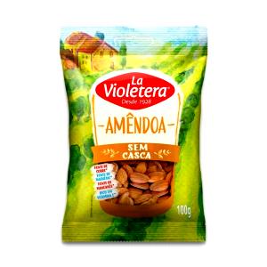 Quantas calorias em 100 G Amêndoas sem Casca?