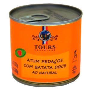 Quantas calorias em 100 g Atum Pedaços com Batata Doce Ao Natural?