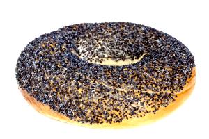 Quantas calorias em 100 G Bagel de Semente de Papoila?