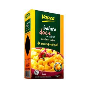 Quantas calorias em 100 g Batata Doce em Cubos Cozida no Vapor?