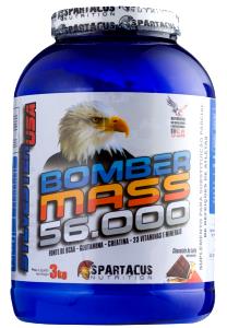 Quantas calorias em 100 g Bomber Mass 56.000?