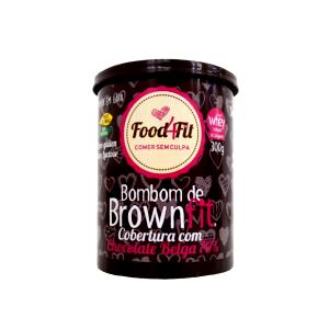 Quantas calorias em 100 g Bombom de Brownfit com Cobertura de Chocolate Belga 70%?