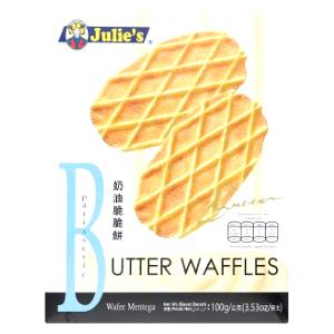 Quantas calorias em 100 g Butter Waffles?