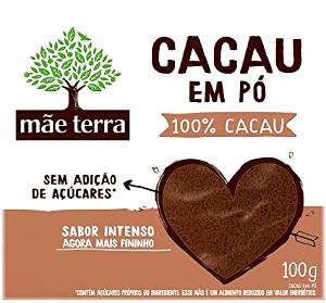 Quantas calorias em 100 g Cacau em Pó sem Açúcar?