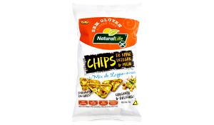 Quantas calorias em 100 g Chips de Arroz Integral e Milho?