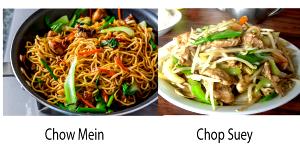 Quantas calorias em 100 G Chow Mein ou Chop Suey de Frango ou Peru com Miojo?