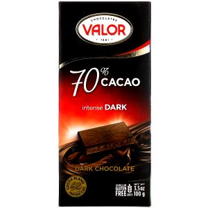 Quantas calorias em 100 g Dark Chocolate 70% Cacao?