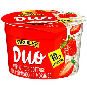 Quantas calorias em 100 g Duo Morango?