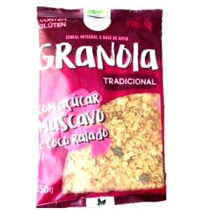 Quantas calorias em 100 g Granola Tradicional com Açúcar Mascavo e Coco Ralado?