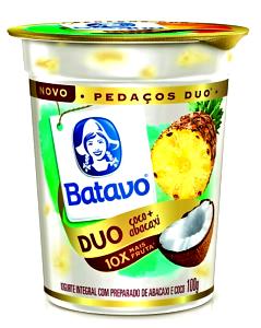 Quantas calorias em 100 g Iogurte com Pedaços de Frutas Abacaxi e Coco?