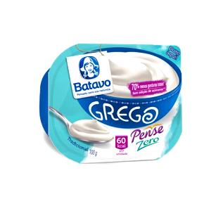 Quantas calorias em 100 g Iorgute Grego Pense Zero?