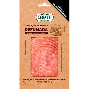 Quantas calorias em 100 g Linguiça Defumada Fatiada?