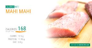 Quantas calorias em 100 G Mahi Mahi?