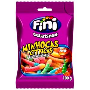 Quantas calorias em 100 g Minhocas Cítricas?