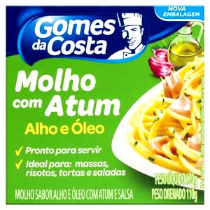 Quantas calorias em 100 g Molho com Atum Sabor Alho e Óleo?