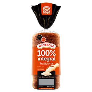 Quantas calorias em 100 G Pão de Trigo 100% Integral Torrado?