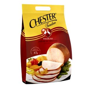 Quantas calorias em 100 g Peito Chester?