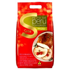 Quantas calorias em 100 g Peito de Peru Temperado sem Osso?