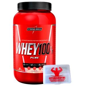 Quantas calorias em 100 g Protein com Whey Morango?