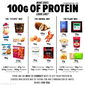 Quantas calorias em 100 g Protein?