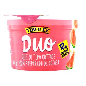 Quantas calorias em 100 g Queijo tipo Cottage com Preparado de Goiaba?