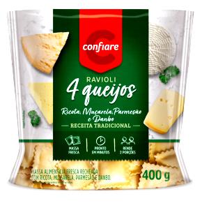 Quantas calorias em 100 g Raviolis com Quatro Queijos?