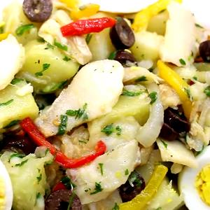 Quantas calorias em 100 g Salada de Bacalhau?