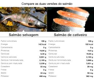 Quantas calorias em 100 G Salmão do Atlântico (de Cativeiro)?