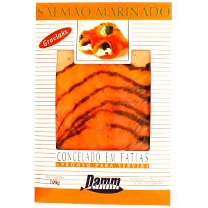 Quantas calorias em 100 g Salmão Marinado?