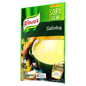 Quantas calorias em 100 G Sopa de Creme de Galinha (Enlatado, Condensado)?