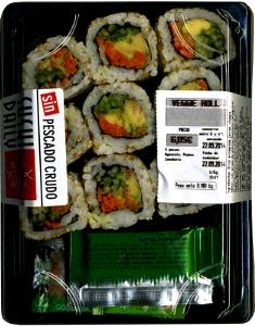 Quantas calorias em 100 G Sushi com Vegetais?