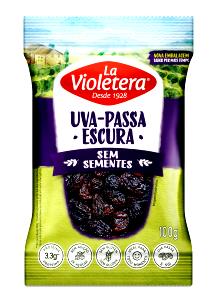 Quantas calorias em 100 g Uva Preta sem Semente?