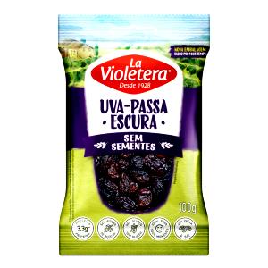 Quantas calorias em 100 G Uvas-Passas (sem Sementes)?