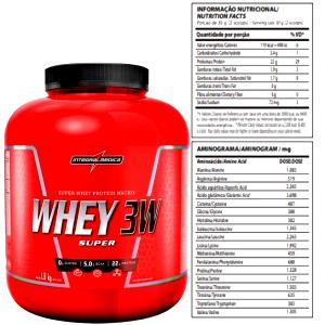 Quantas calorias em 100 g Whey 3W?