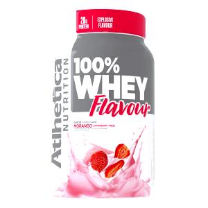 Quantas calorias em 100 g + Whey Morango e Blueberry?