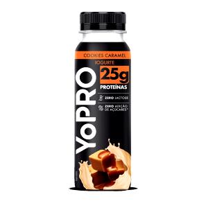 Quantas calorias em 100 g Yopro 25G High Protein Cookies Caramel?