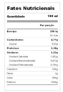 Quantas calorias em 100 Ml Kefir de Leite?