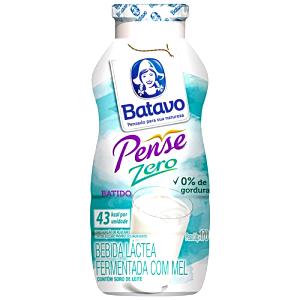 Quantas calorias em 100 ml Pense Zero Batido com Mel?